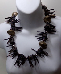 Artisan Handmade Bead Necklace 26″ Unique One-of-a-Kind Design CF83