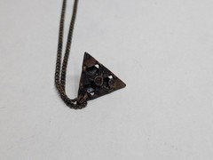 Triangle Pendant Necklace Geometric Pyramid Hipster Chain Charm Triangles Stack