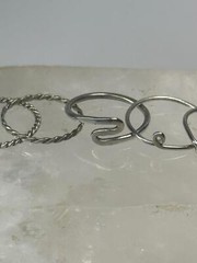5 Slender ring stacker band size 5.50 sterling silver women girls rings bands