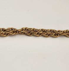Vintage Gold Tone Lariat Necklace Adjustable Slider Bead Tassel Drop Statement