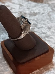 Vintage ISG Thailand 925 London Topaz Ring Sz 8