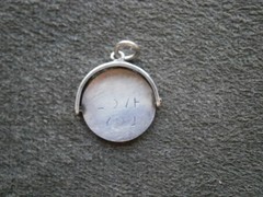 “I Love You” Spinner Vintage Sterling Silver Bracelet Charm Pendant 1.1g