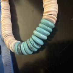 Puka Shell Turquoise Beaded Necklace