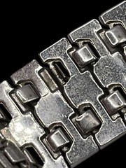 Vintage Crown Trifari Honeycomb Bracelet Mesh Geometric Hexagon Link
