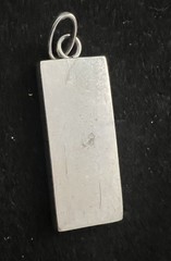 925 Sterling Silver Ingot Queen Elizabeth 1977 Jubilee Hallmark Pendant Vntg