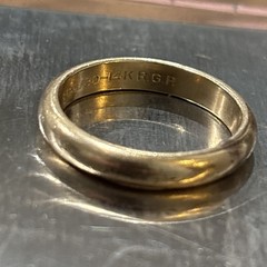 Vintage Men’s Wedding Band 14k RGP Made By Uncas Manufacturing Company