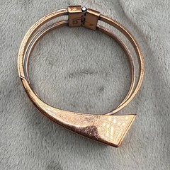 Vintage Matisse Renoir Bracelet Enamel Copper Tone “Concentric Circles” 6.5”