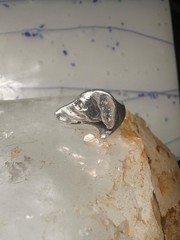 Dachshund ring size 5.25 mini dachshund dog head band sterling silver women gir