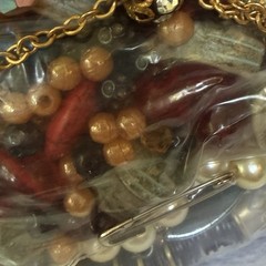 Vtg Craft Jewelry Lot Over 5 LBS Repurpose Beads Gemstones Harvest AB 6/26 CL