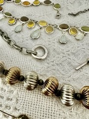 Lot of 3 Vintage Necklaces Mixed Metals