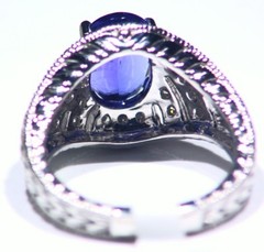 3.00CT 14K Gold Natural Tanzanite Diamond Vintage Halo Wedding Engagement Ring