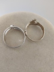 Vintage 925 Sterling Silver Ring Lot 6pc Adjustable Stackable Tested Pinky Toe