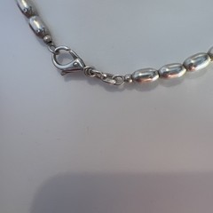 Vtg ITALY 925 Sterling Silver Modernist Barrel Shaped Necklace UNISEX 18” 22.89g