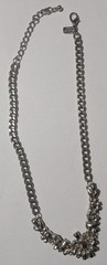 Y2K Era Pink Black Flower Chain Necklace American Eagle Women Fashion Jewelry