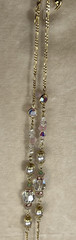 Vtg Kirks Folly Kissing Cherubs Pendant Necklace AB Rhinestones Retired 1990’s