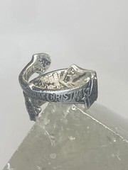 Twas the night before Christmas ring size 5.50 spoon band Gorham sterling silver