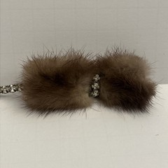 VTG Mink Fur Poodle Dog Brooch, Dark Brown Lapel Pin