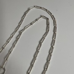 Antique Vintage FSC Sterling Paper Clip Oval Link Chain Necklace 26” 3.7mm