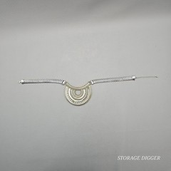 VTG Gold Silver Tone Metal Clear Rhinestones Bib 20″ Necklace, Lobster Closure