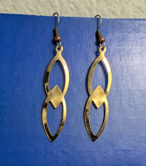 Vintage 1980 Double Marquise Shape Earrings NOS