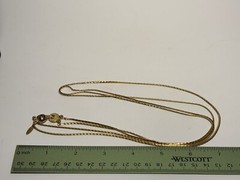 Necklace Long Multi Layer Chain Gold Tone Signed Interesting Large Clasp