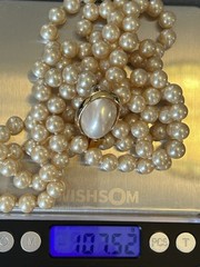 Vintage Double Strand Faux Pearl Necklace Mabe Cabochon Clasp 10mm 107.52g
