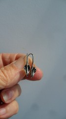 VINTAGE STERLING SNAKE FRENCH WIRE EARRINGS