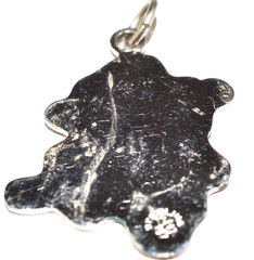 VINTAGE LEAVENS STERLING SILVER BLUE ENAMEL MAP OF BAHAMAS ISLANDS CHARM