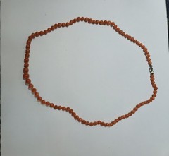 Antique Hand Knotted Red Coral Necklace