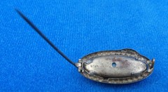 Nice Vintage Antique Faux Turquoise Sterling Top Jewelry Pin