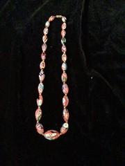 Amazing Vintage MOSIAC Venetian Glass Graduated Beaded Necklace