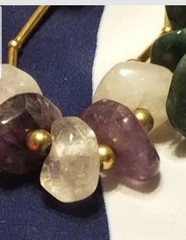Hobe Necklaces,3 Original Tag, Gemstones, Amethyst 15″, Quartz, 17″ Pink, Green
