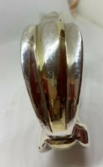 YAACOV HELLER STERLING SILVER VERMEIL ARTFORM BANGLE BRACELET 74 grams