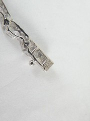 Vintage Sterling Silver 925 Cluster Gemstone Tennis Bracelet 7.5″