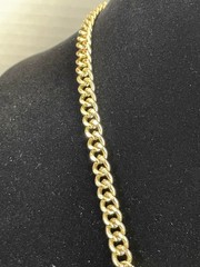 Pale Pink Faceted Necklace – Gold Tone Chain 3” Adjustable 16” – 19”