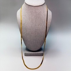Monet Vintage Gold Tone Long Herringbone Necklace 29″ Opera Everyday Statement