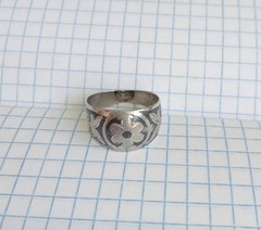 Vintage Beautiful Ring With niello Cupronickel USSR times Women’s Jewelry size 8