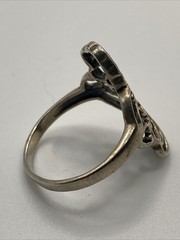 Vintage Sterling Silver Open Work Designed Ring – Size 6
