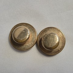 Shirt Studs Collar Stud Cufflinks 14k Gold Plated Very Fine Repouse Nautilus