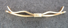 Vintage Krementz Gold Tone Collar Bar Clip 2 Inches