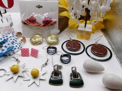 Vintage Costume Jewelry Earrings 80s 90s Y2K Pierced Clip Chunky Retro Lot