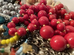 4Lb Mixed Mystery Jewelry Lot Vintage Mod Boho Bead Necklaces Bracelets Earrings