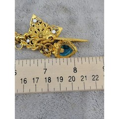 Jose & Maria Barrera Vintage 24K Gold Plated Multi-Charm Statement Bracelet