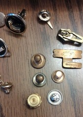 Antique Vintage Lot Collar Cuff Button Studs Brass Kremetz Legion Hickok Case