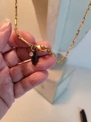 Maximal Art John Wind Charm Necklace 4 Charms Gold Toned Metal