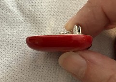 Vintage Flying Colors Ceramic Painted Red Apple Pin – RARE