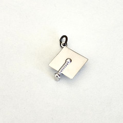 Vintage Danecraft Signed 925 Sterling Silver School Graduation Cap Hat Charm