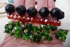 FACETED GLASS CRYSTAL BEADS MIX LOT 11 DIFFERENT STRETCH/WRAP BRACELETS #1831A