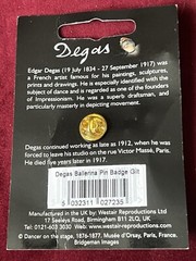 Degas Dancer Gold Plated Pewter Pin And Monet Waterlilies Pewter Pin