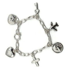 Unisex 950 Sterling Silver Travel Bracelet